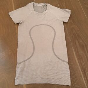 lululemon athletica Striped Gray Top